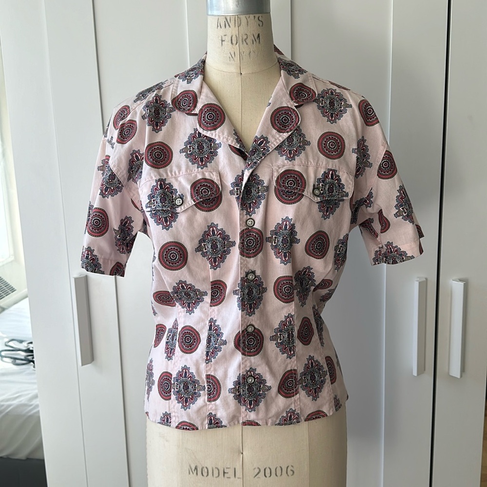 Printed Button Down Shirt - image 1